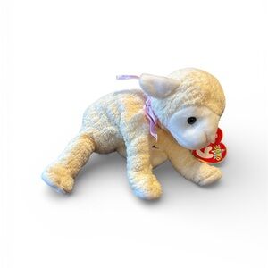 TY Fleecie Cream 2000 Lamb Plush Beanie Baby Toy